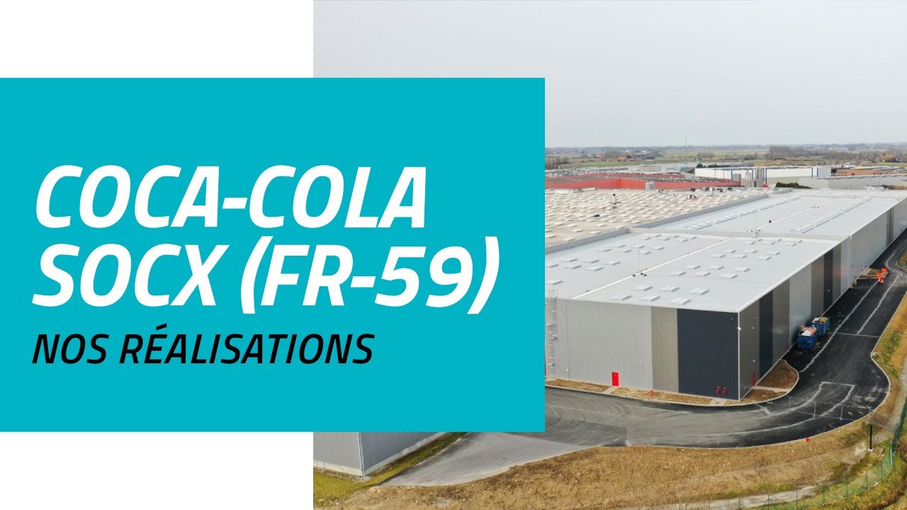 Plateforme logistique Coca-Cola à Socx : désenfumage et lumière naturelle Bluetek