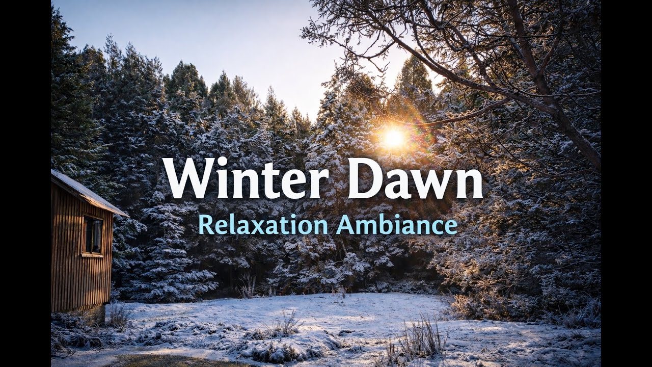 Winter Dawn | Peaceful Snow Forest Ambience Music (Relax, Study, Unwind)
