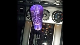 &quot; Purple Led Light Crystal Bubble Gear Knob &quot;