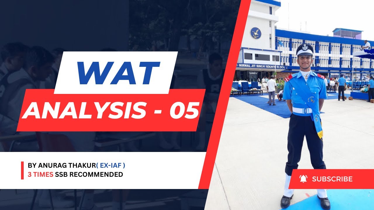 WAT Analysis 05 | Word Association Test | SSB INTERVIEW | Anurag Thakur 
