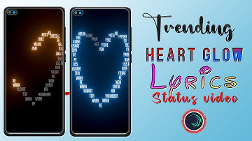 Alightmotion video editing | Trending Heart glow text Status | Node Video lyrics Glow effect