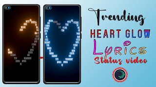 Alightmotion video editing | Trending Heart glow text Status | Node Video lyrics Glow effect screenshot 5
