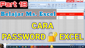 Part #18 Tutorial Microsoft Excel_ Cara Menambahkan Password/Kunci Pada Dokument Excel