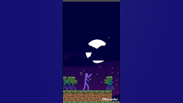 a day in the life as a Minecraft stickman #animation #sticknodes #minecraft #zombie #tree