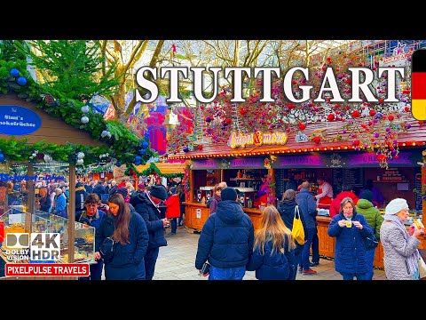 Stuttgart Germany Christmas Market 4K Walking Tour | Germany's Enchanting Weihnachtsmarkt
