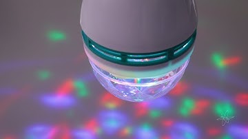 Rotating Color LED Light Bulb – Instant Party On Your Lamp!