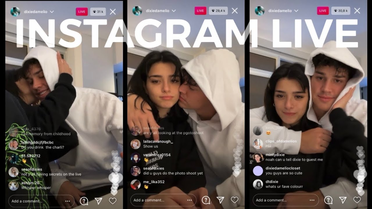 Dixie D'Amelio Instagram Live With Noah Beck 5th February 2021