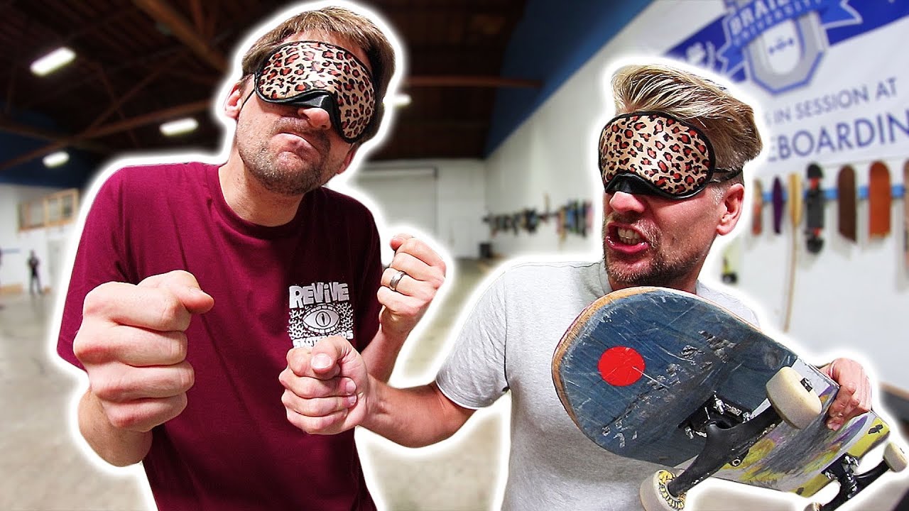 please cartoon BLINDFOLDED GAME OF SKATE