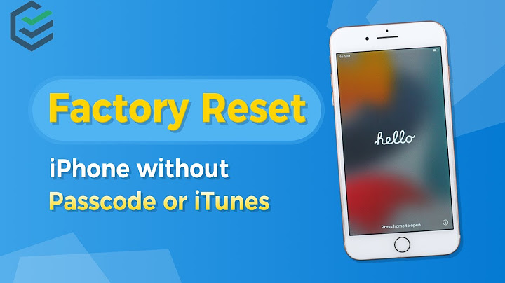 How to factory reset iphone se 2022 without passcode