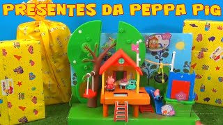 Casa na árvore Peppa Pig, caminhão da Peppa e piano da Peppa! #tiacris #brinquedos