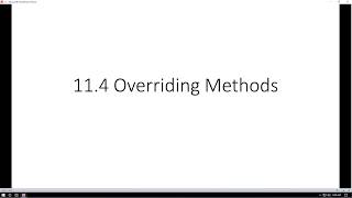 11 4 Overriding Methods