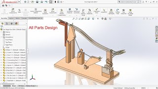 2 stage arm marble lifter mechanism design in solidworks