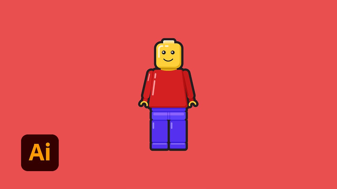 Drawing a Lego Man (Adobe Illustrator CC Vector Art) YouTube