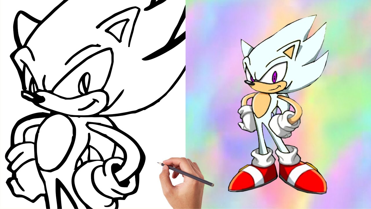 face the day with me — First time drawing Hyper Sonic