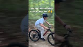 The lot has knobs and bumps on it🥀 #mtb #automobile #bike #ebike #dropoff #shorts #bikelife #scary