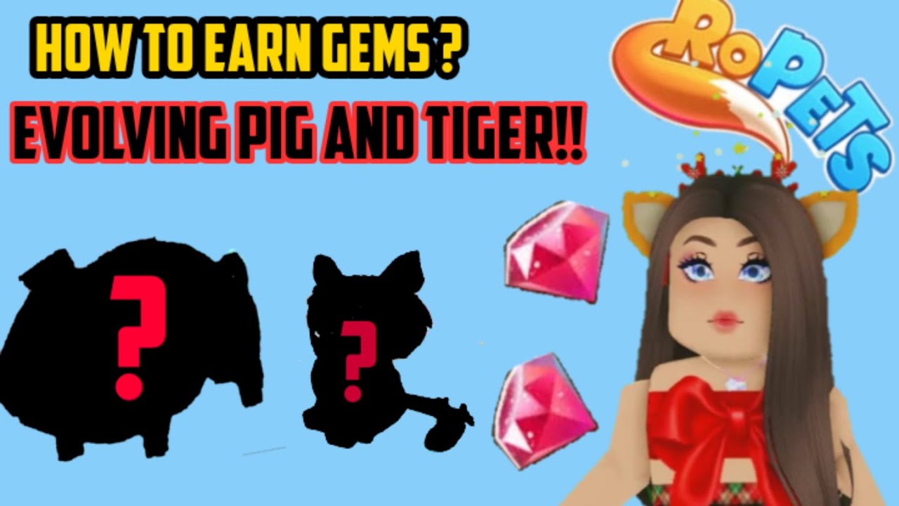 ROPETS : HOW TO GET GEMS AND EVOLVING TIGER AND PIG!