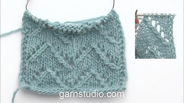 How to knit a zig-zag lace pattern