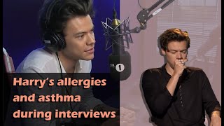 Harry Styles - Severe allergies and asthma during interviews (#harrystyles #asthma #allergies)