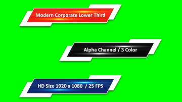 Modern Corporate Lower Third | green screen animation | FREE -  3 color   Blue | Black | Red