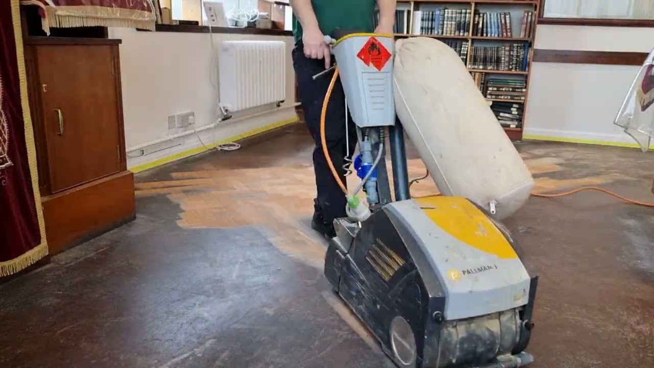 Parquet floor Sanding -Commercial Floors - Satisfying videos- Floorsdoctor.co.uk- How to