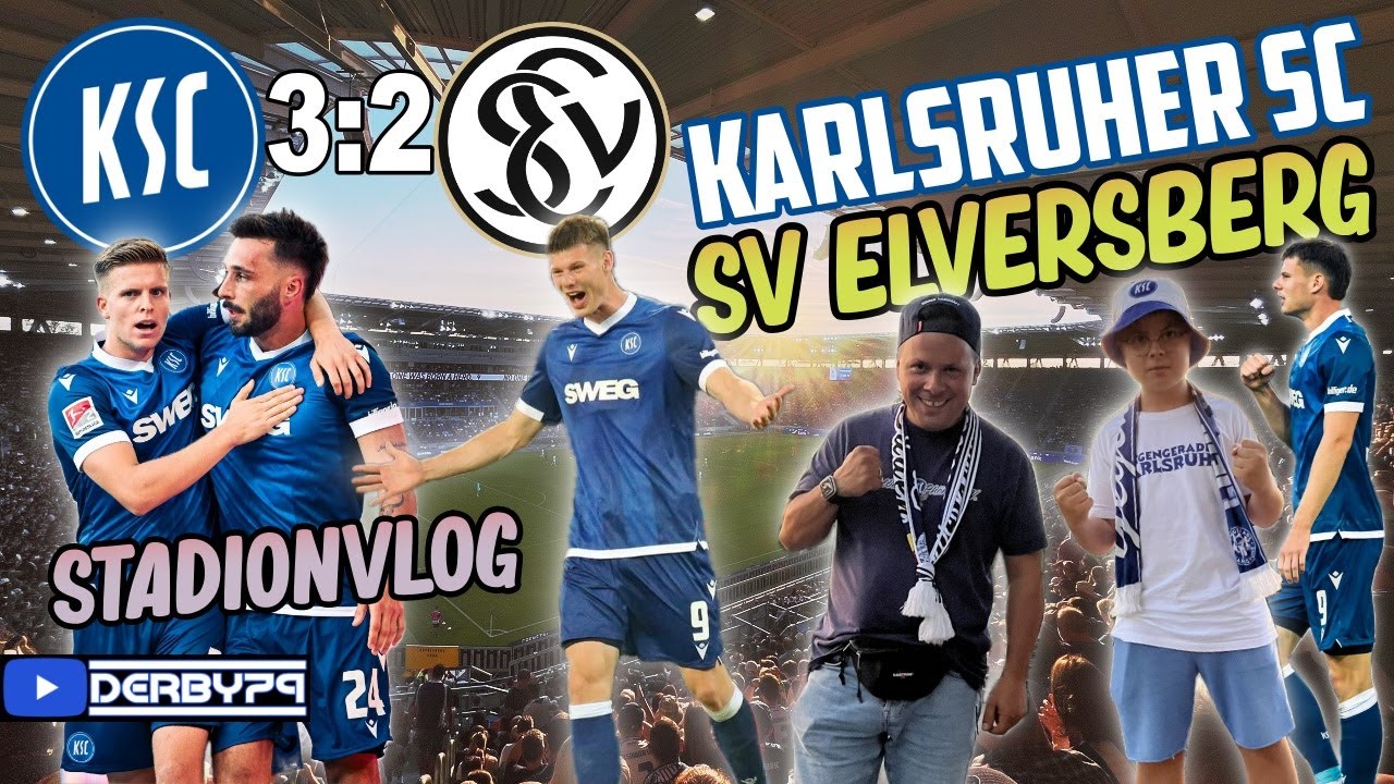 ⚽️KARLSRUHER SC - SV ELVERSBERG🔘 3:2 🔥 STADIONVLOG - YouTube