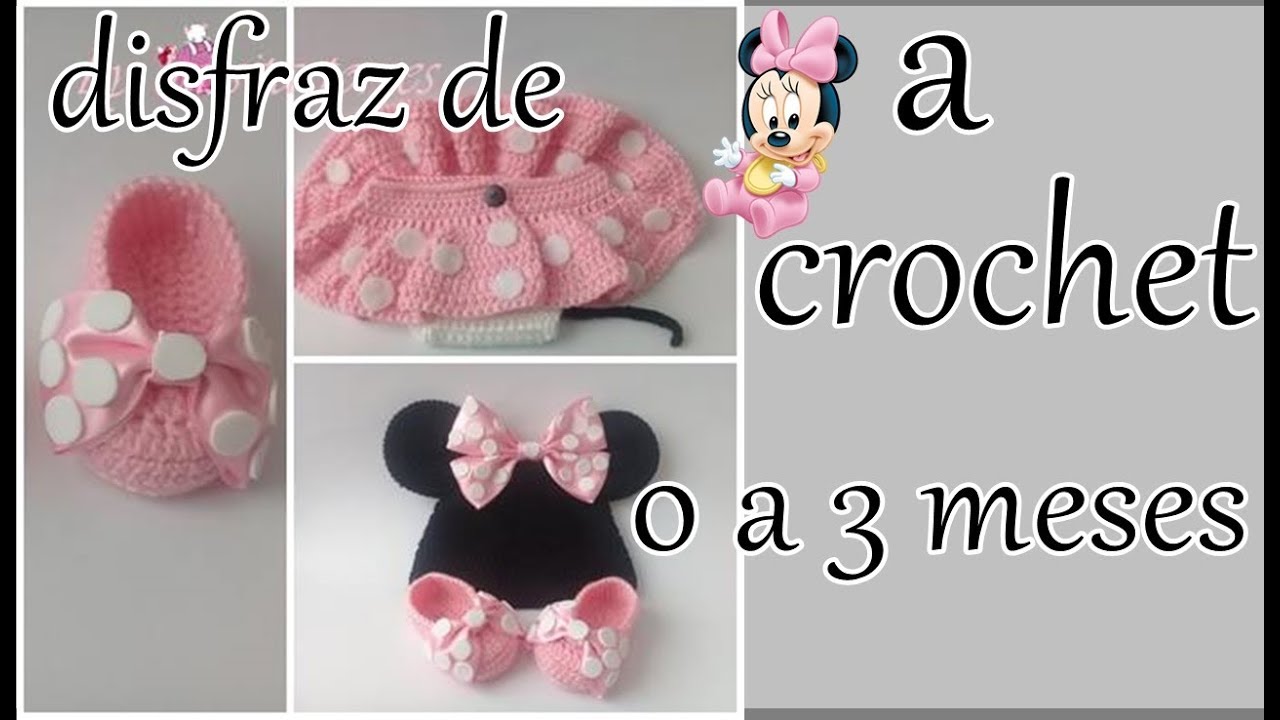 disfraz de minnie mouse a crochet para bebe 