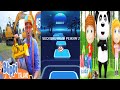 Animation Excavator Blippi VS Aram Sam Sam Tiles Hop