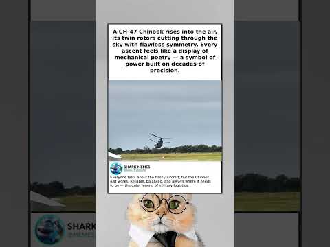 A CH-47 Chinook rises into the air, its twin rotors cutting through the sky