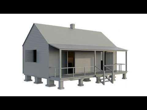 uncle-sam-plantation:-double-pen-slave-cabin-(turntable-render)