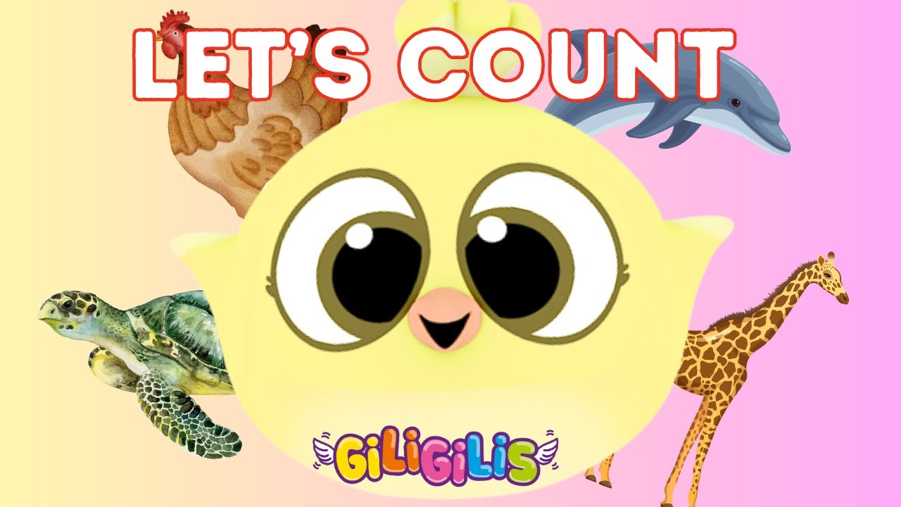 Giligilis Counting Animals Song 🐘🐶 | Fun Learning Numbers & Animals | Preschool Nursery Rhyme