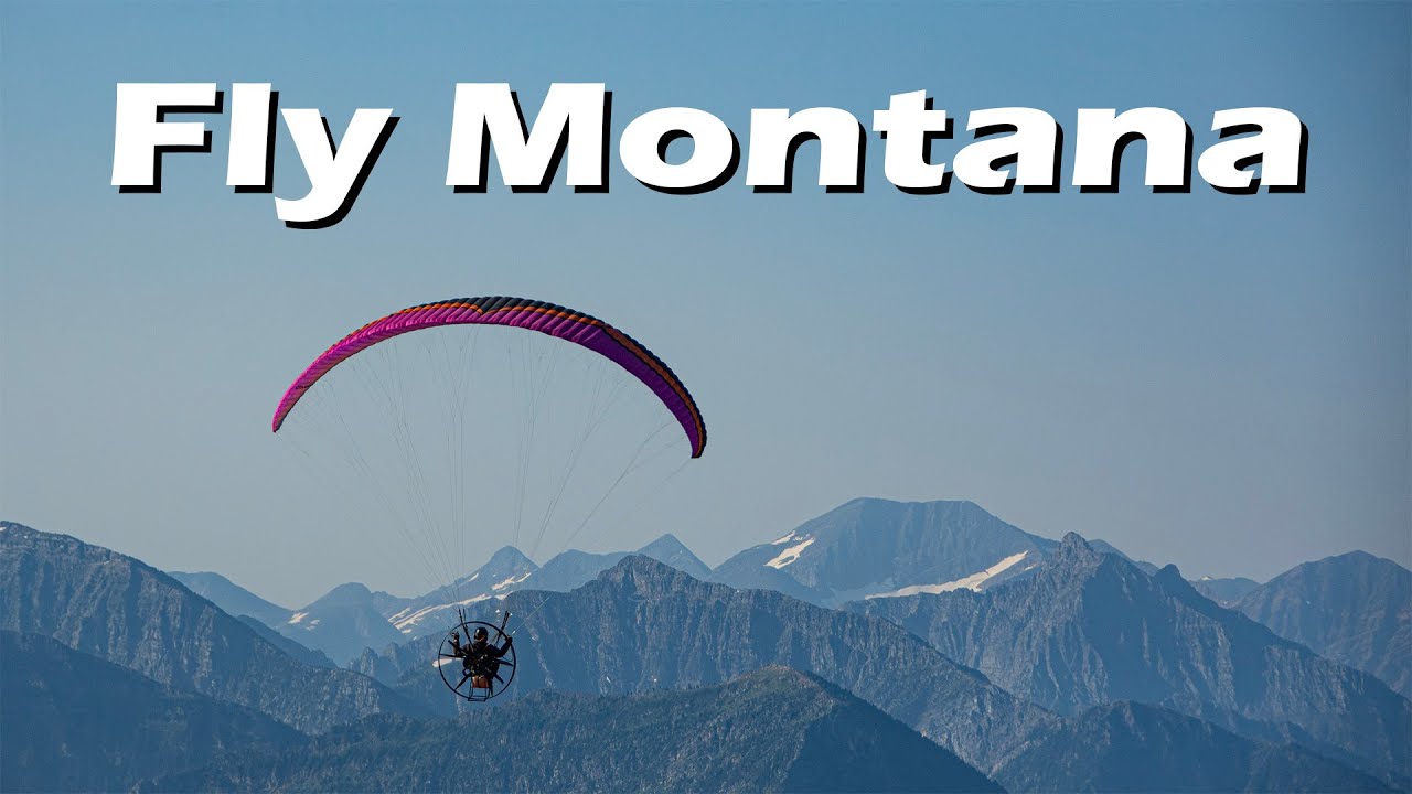 Mission Mountains and Flathead Lake Montana - Paramotor