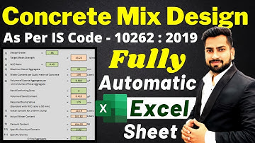 Mix Design of Concrete Full Automatic Calculation in Excel Sheet || By CivilGuruji
