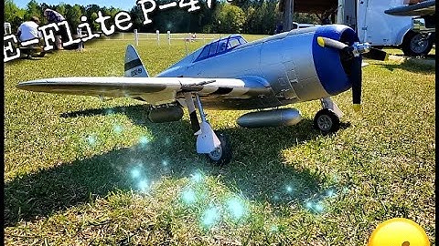E-Flite P-47 Razorback 1.2m Flight Review!