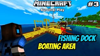 Building New Fishing Dock With Boating Area|| 1.20 Survival #minecraft #roadto3k TFG