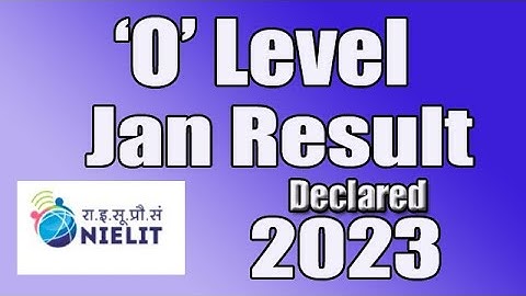 How to check O level Result , Nielit O level Result checking