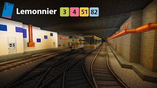 La station de tram Lemonnier dans Minecraft. (STIB)