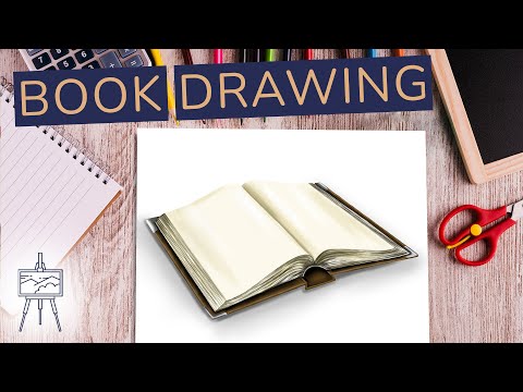 How to Draw an Open Book (Easy Step by Step Drawing and Coloring