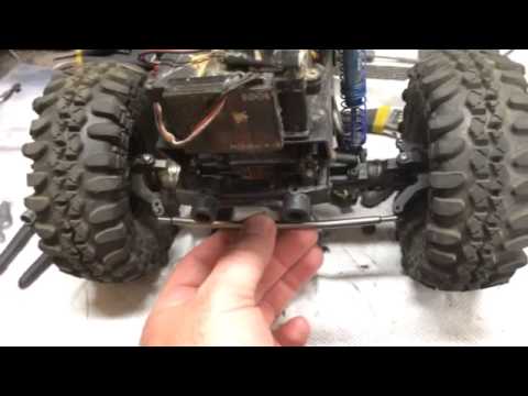 Scx10 modified for AX10 axle shafts - YouTube