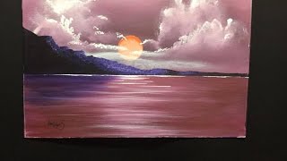 #67. maroon sunset (acrylic)