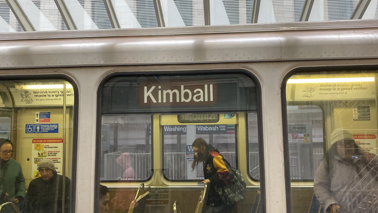 CTA Brown Line From Kimball To Washington/Wabash 2600 series Budd Red Lion 1981-1987 