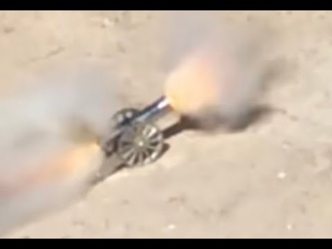 Shooting and (unintentionally) exploding desktop cannon on 4th of July ...