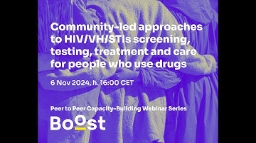 Community-led approaches to HIV/VH/STIs screening, testing, treatment &care for people who use drugs