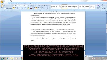 DESIGN AND FABRICATION OF PLC BASED ROBOT MECHANICAL PROJECT-MBOTS PROJECT INDUSTRY