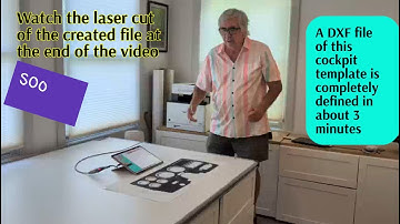 Trace a complete cockpit dashboard and save a dxf for cutting with a laser cutter