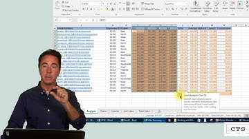 Excel - Quick Analysis Totals
