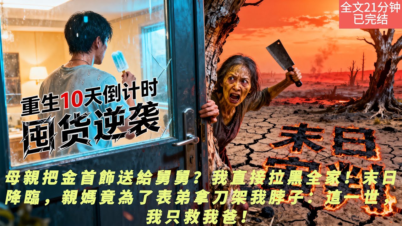 【全文二十一分鐘已完結|一口氣看末世生存系列】母親把金首飾送給舅舅？我直接拉黑全家！末日降臨，親媽竟為了表弟拿刀架我脖子：這一世，我只救我爸！
