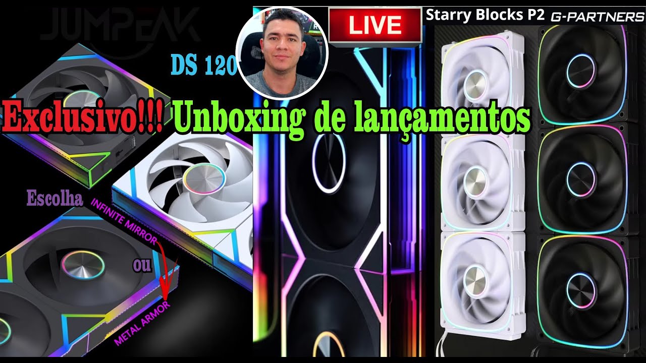 🔴Unboxing novas FANS DS120 JUMPEAK e P2 G-PARTNERS + fonte para paredão