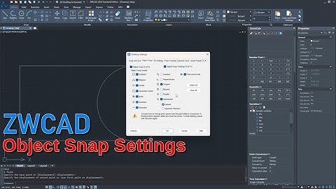 Object Snap Settings in ZWCAD
