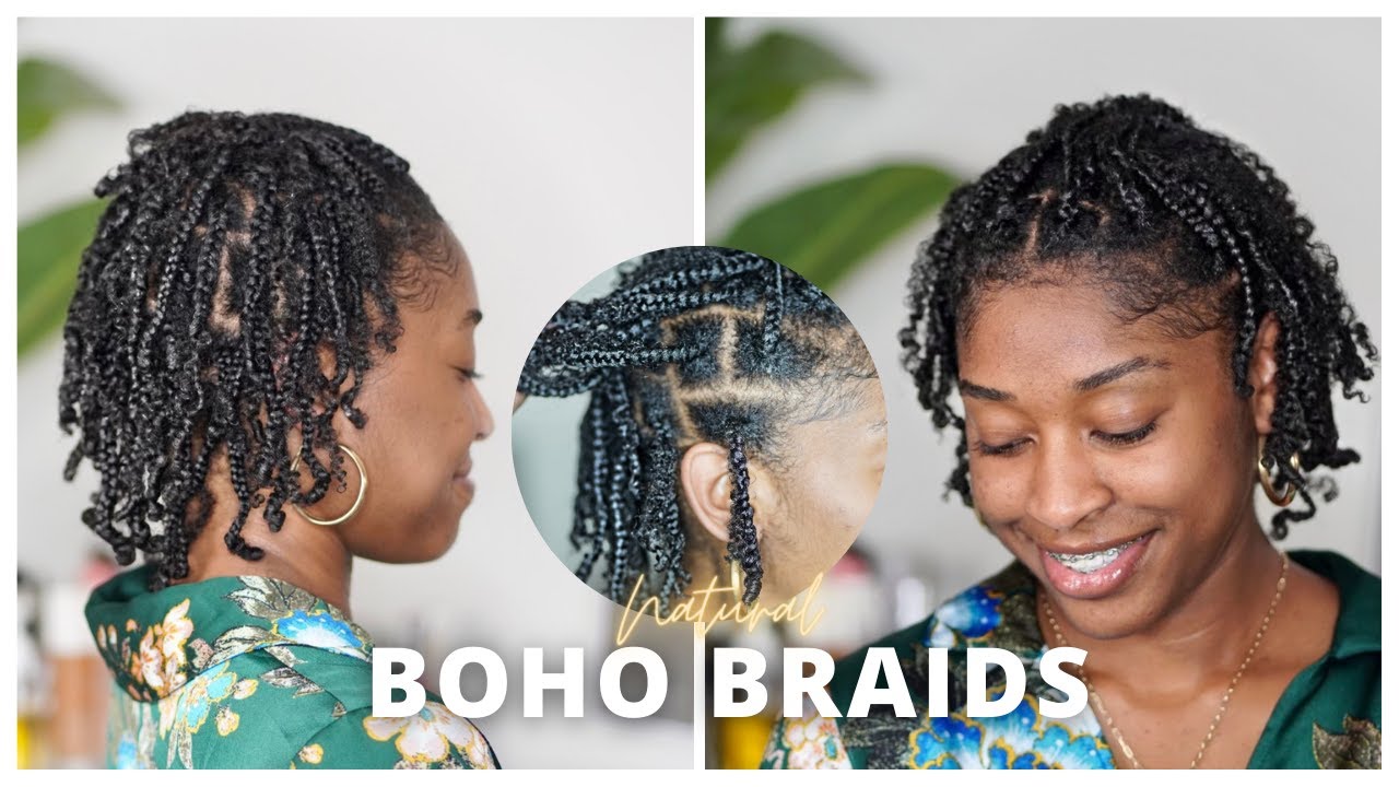 Boho Braids on My Natural Hair | No Hair Added! - thptnganamst.edu.vn