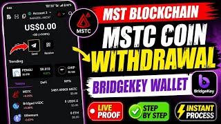 Mst Blockchain Bridgekey wallet connect Full process | MSTC Coin withdrawal